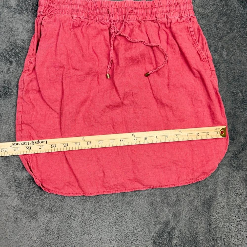 WILLI SMITH Women's Size‎ S Linen Drawstring Skirt Pink